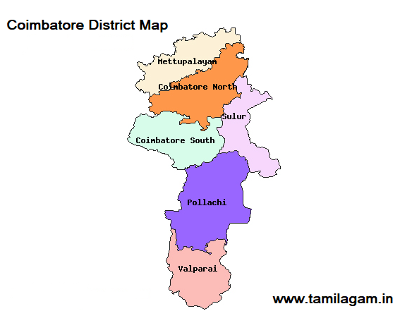 Coimbatore District Political Map Updated