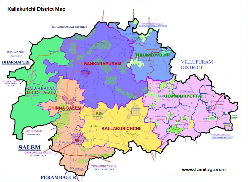 Kallakurichi District Political Map Updated