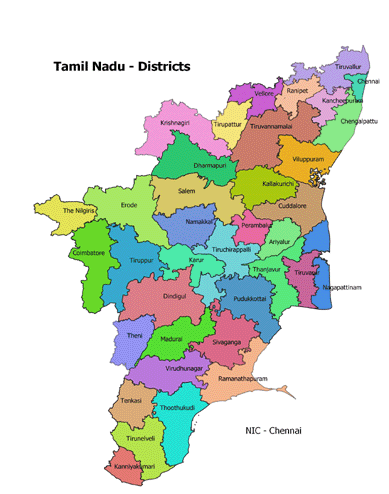 Tamilnadu District Map